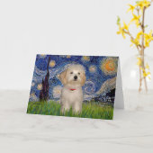 Starry Night - Havanische Welpe Karte (Gelbe Blume)
