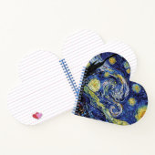 Starry Night Heart Shaped Notebook Notizblock (Innenseite)