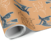 Starry Night Hexe Halloween Geschenkpapier (Rolleneckpunkt)