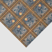 Starry Night Hexe mit Square Fall Border Seidenpapier (Detail)