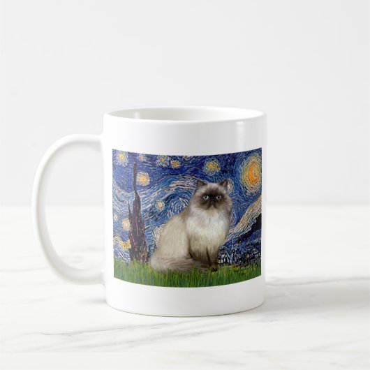 Starry Night - Himalayan cat 7 Kaffeetasse (Links)