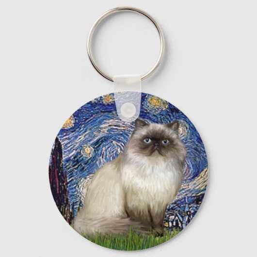 Starry Night - Himalayan cat 7 Schlüsselanhänger (Vorderseite)