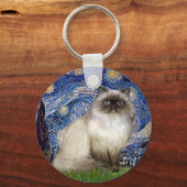 Starry Night - Himalayan cat 7 Schlüsselanhänger (Vorderseite)