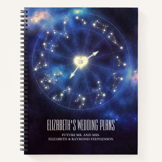 Starry Night | Hochzeitspläne für Konstellationen Notizbuch (Vorderseite)
