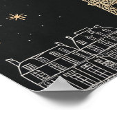 Starry Night I Paris Eiffel Tower Poster (Ecke)