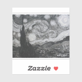 Starry Night I Vincent Van Gogh Aufkleber
