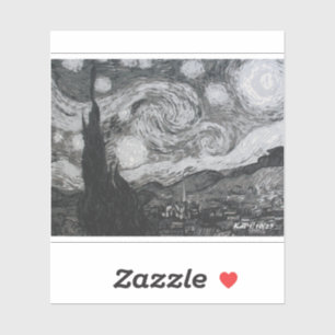Starry Night I Vincent Van Gogh Aufkleber