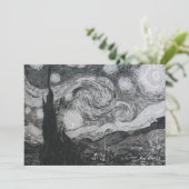 Starry Night I Vincent Van Gogh Flat Card Einladung (Stehend Vorderseite)