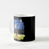 Starry Night Impressionist - Hund Belgisch Tervure Kaffeetasse (Vorderseite Links)