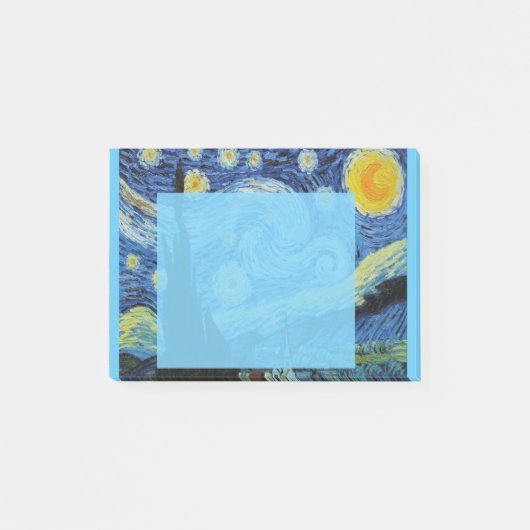 Starry Night in Blue Post-it Klebezettel (Vorderseite)