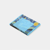 Starry Night in Blue Post-it Klebezettel (angewinkelt)