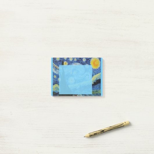 Starry Night in Blue Post-it Post-it Klebezettel (Auf Schreibtisch)