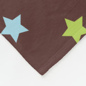 Starry Night in Brown Blue und Green mit Namen Fleecedecke (Ecke)