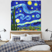 Starry Night in der Wüste Van Gogh Style Leinwanddruck (Insitu (Schlafzimmer))