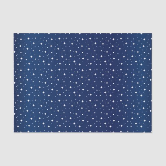 Starry Night in Gradient Navy Blue Seidenpapier (Vorderseite)