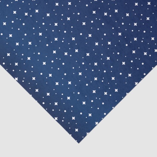 Starry Night in Gradient Navy Blue Seidenpapier (Ausschnitt)