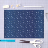 Starry Night in Gradient Navy Blue Seidenpapier (Handwerk)