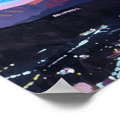 Starry night in Hollywood - Los Angeles Poster (Ecke)