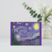 Starry Night in Lila, Kunst-Spoof Postkarte (Stehend Vorderseite)