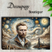 Starry Night in New York Decoupage Seidenpapier