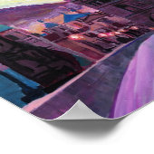 Starry Night in Prag auf der Karlsbrücke Poster (Ecke)