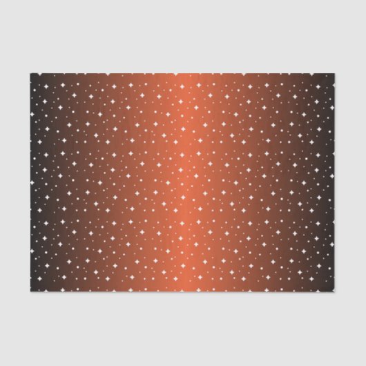 Starry Night in Shiny Burnt Orange Seidenpapier (Vorderseite)