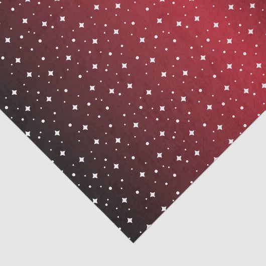 Starry Night in Shiny Dark Red Seidenpapier (Ausschnitt)