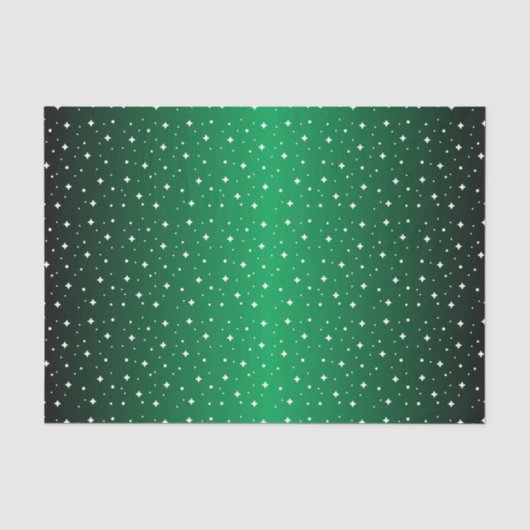 Starry Night in Shiny Green Seidenpapier (Vorderseite)