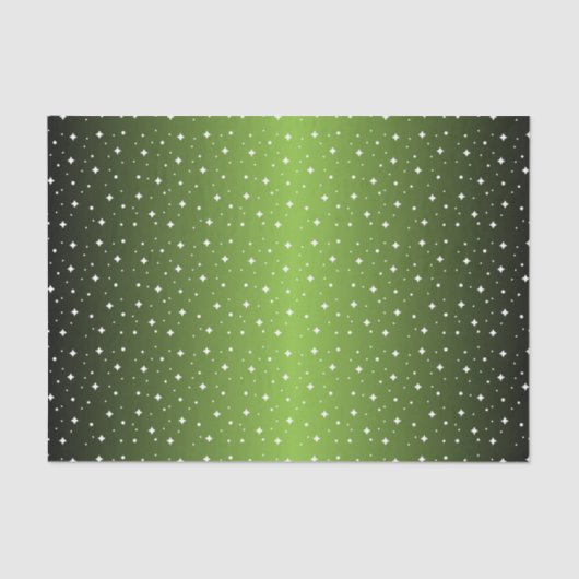 Starry Night in Shiny Lime Green Seidenpapier (Vorderseite)