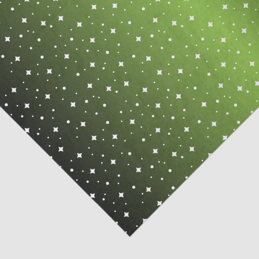 Starry Night in Shiny Lime Green Seidenpapier (Ausschnitt)