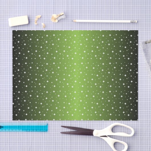 Starry Night in Shiny Lime Green Seidenpapier (Handwerk)