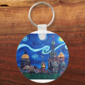 Starry Night in St Petersburg Russia Schlüsselanhänger (Vorderseite)