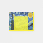 Starry Night in Yellow Post it Post-it Klebezettel (Vorderseite)