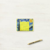 Starry Night in Yellow Post it Post-it Klebezettel (Auf Schreibtisch)