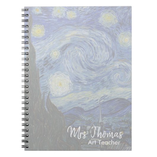 Starry Night individuelles Notebook Notizblock (Vorderseite)