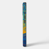 Starry Night Inspired Cat Illustration Phone Case (Rückseite / Links)