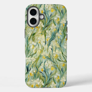 Starry Night inspiriert Blumenfarbe Texturierte Ar iPhone 16 Plus Hülle