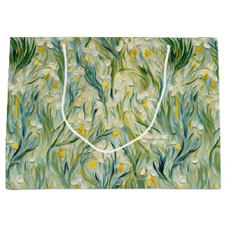 Starry Night inspiriert Blumenfarbe Texturierte Ar Große Geschenktüte