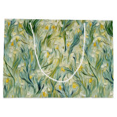 Starry Night inspiriert Blumenfarbe Texturierte Ar Große Geschenktüte (Rückseite)