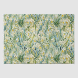 Starry Night inspiriert Blumenfarbe Texturierte Ar Seidenpapier