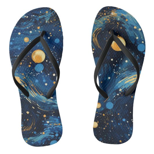 Starry Night inspiriert Flip Flops Badesandalen (Fußbett)