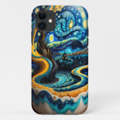 Starry night iPhone Case (Rückseite)