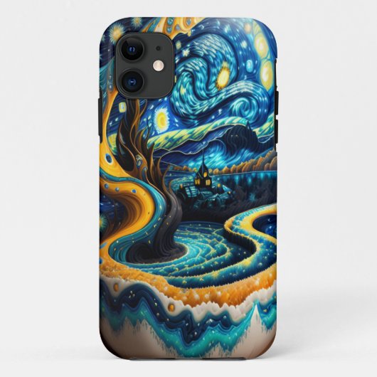 Starry night iPhone Case (Rückseite)