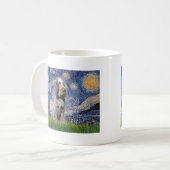 Starry Night - Italienische Spinone (Roan) Kaffeetasse (Vorderseite Links)