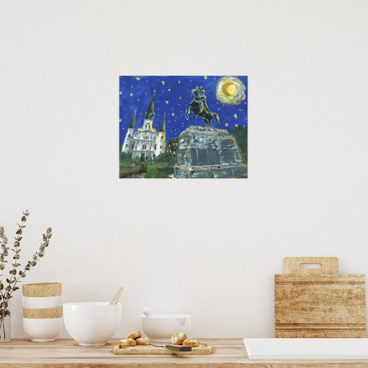 Starry Night Jackson Square Poster (Küche)