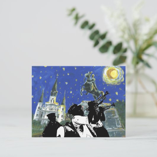 Starry Night Jackson Square Postkarte (Stehend Vorderseite)
