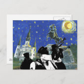 Starry Night Jackson Square Postkarte (Vorne/Hinten)