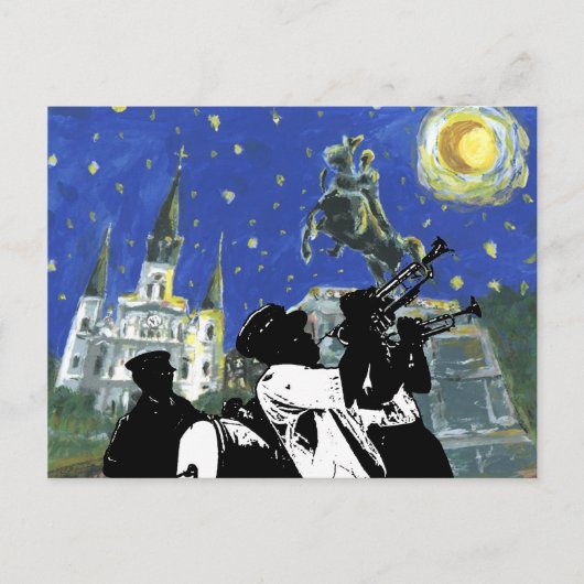 Starry Night Jackson Square Postkarte (Vorderseite)