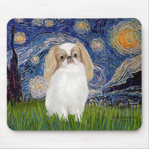 Starry Night - Japanischer Kinn (Zitrone 1) Mousepad