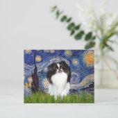 Starry Night - Japanisches Kinn 3 Postkarte (Stehend Vorderseite)